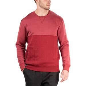 Natori Red Isamu Tonal Pullover Sweater Long Sleeve Men Size L Large New